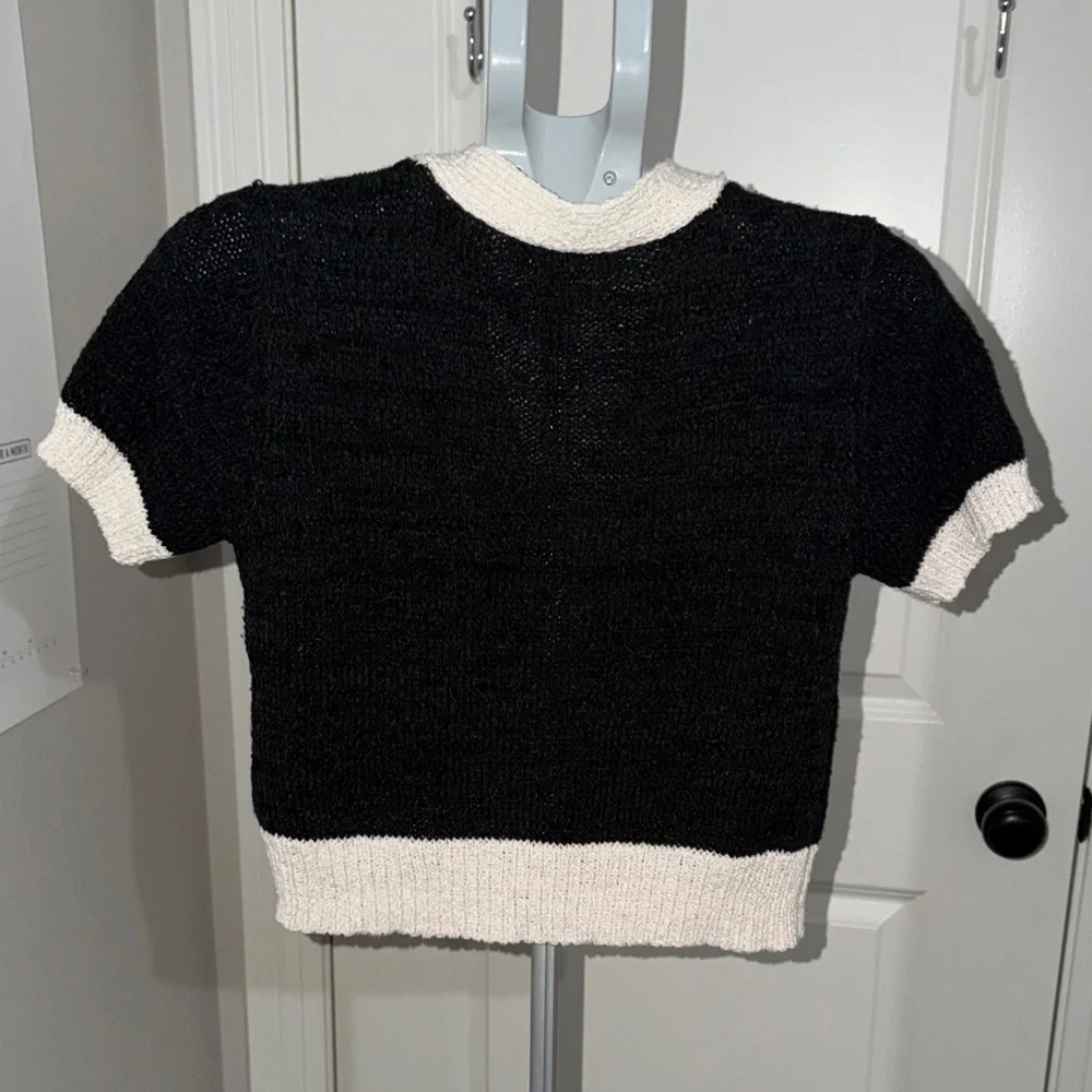 Altar'd State Black and Cream Cardigan